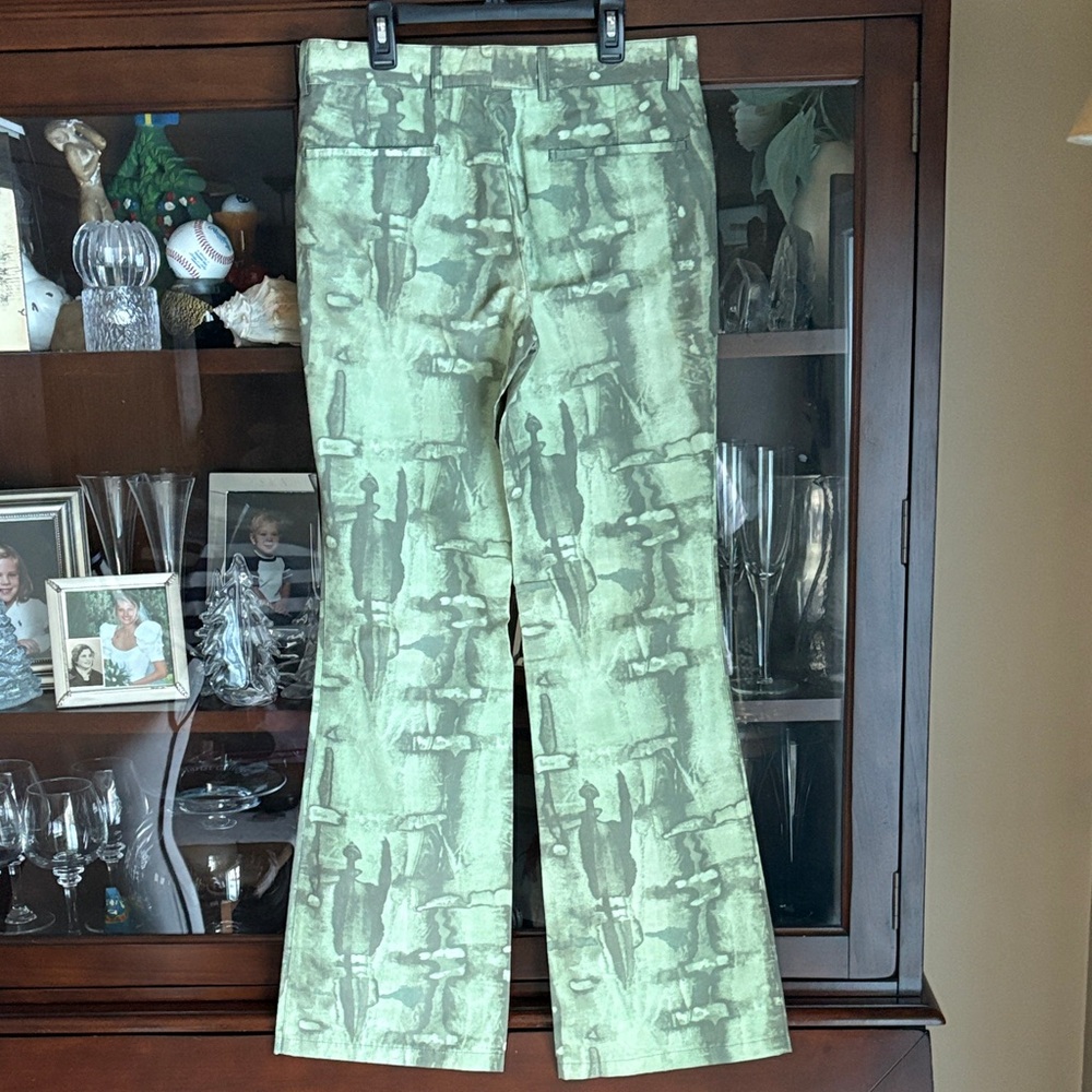 Green Patterned Pants - image 5